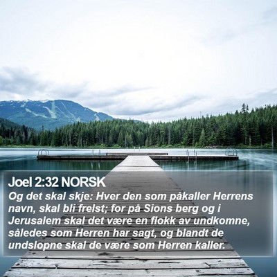 Joel 2:32 NORSK Bible Verse Image
