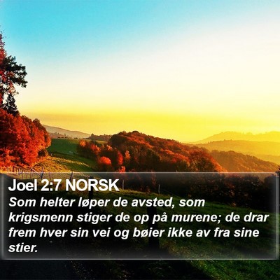 Joel 2:7 NORSK Bible Verse Image