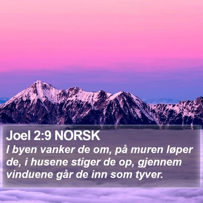 Joel 2:9 NORSK Bible Verse Image
