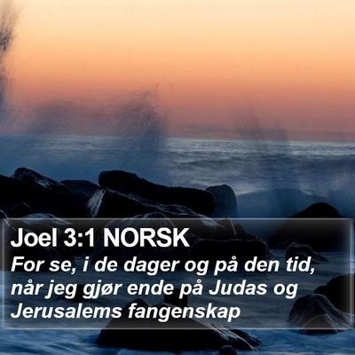 Joel 3:1 NORSK Bible Verse Image