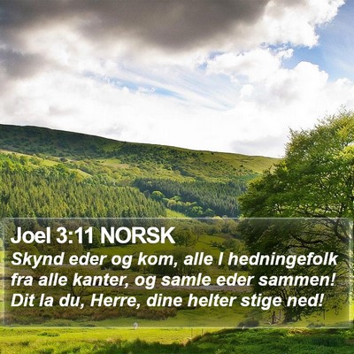Joel 3:11 NORSK Bible Verse Image