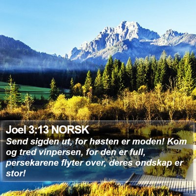 Joel 3:13 NORSK Bible Verse Image