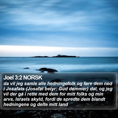 Joel 3:2 NORSK Bible Verse Image