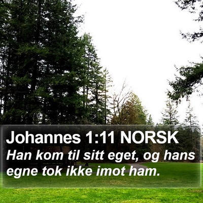 Johannes 1:11 NORSK Bible Verse Image