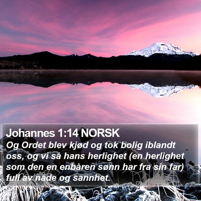Johannes 1:14 NORSK Bible Verse Image