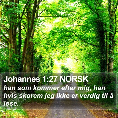 Johannes 1:27 NORSK Bible Verse Image