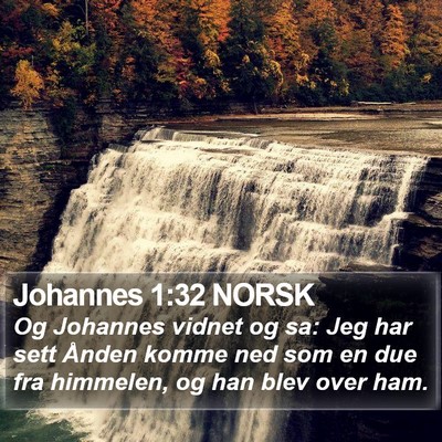 Johannes 1:32 NORSK Bible Verse Image