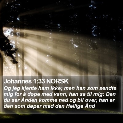 Johannes 1:33 NORSK Bible Verse Image