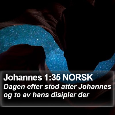 Johannes 1:35 NORSK Bible Verse Image