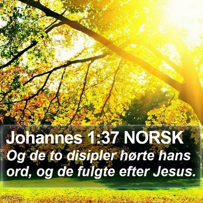Johannes 1:37 NORSK Bible Verse Image