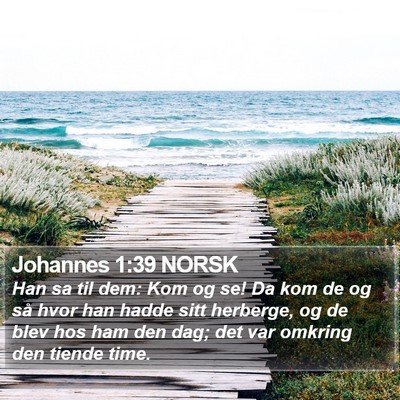 Johannes 1:39 NORSK Bible Verse Image