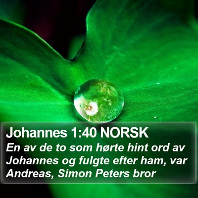Johannes 1:40 NORSK Bible Verse Image