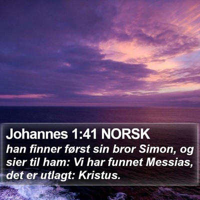Johannes 1:41 NORSK Bible Verse Image
