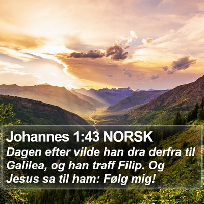 Johannes 1:43 NORSK Bible Verse Image