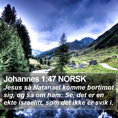 Johannes 1:47 NORSK Bible Verse Image