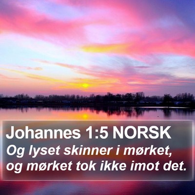 Johannes 1:5 NORSK Bible Verse Image
