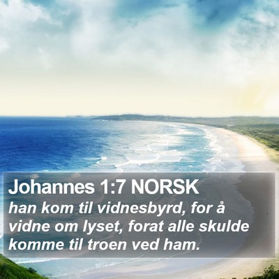 Johannes 1:7 NORSK Bible Verse Image
