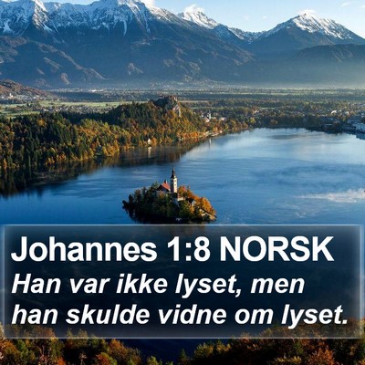 Johannes 1:8 NORSK Bible Verse Image