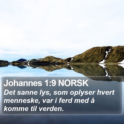 Johannes 1:9 NORSK Bible Verse Image
