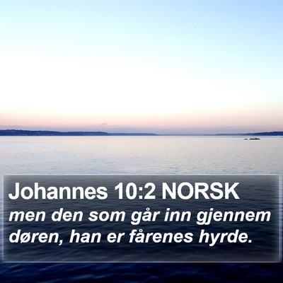 Johannes 10:2 NORSK Bible Verse Image