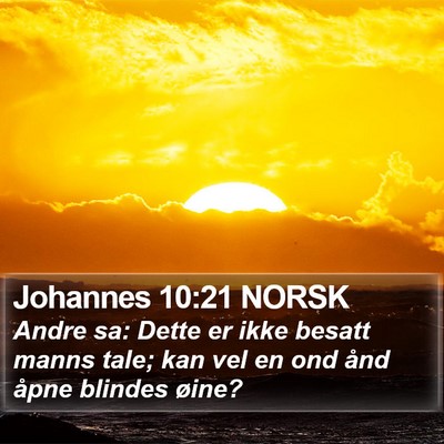Johannes 10:21 NORSK Bible Verse Image