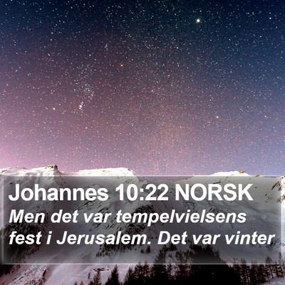 Johannes 10:22 NORSK Bible Verse Image