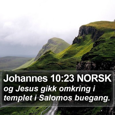 Johannes 10:23 NORSK Bible Verse Image