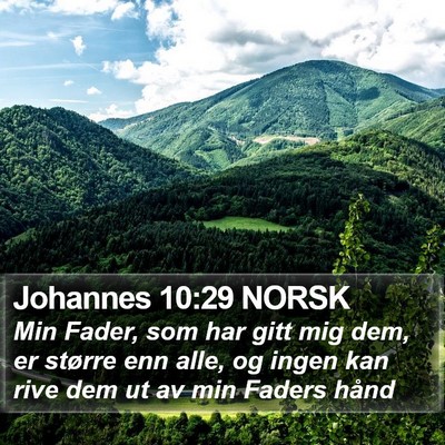 Johannes 10:29 NORSK Bible Verse Image