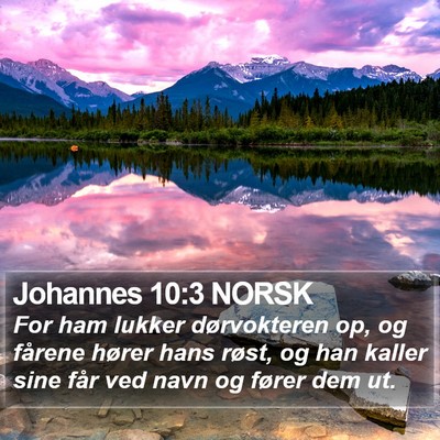 Johannes 10:3 NORSK Bible Verse Image