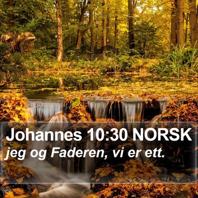 Johannes 10:30 NORSK Bible Verse Image