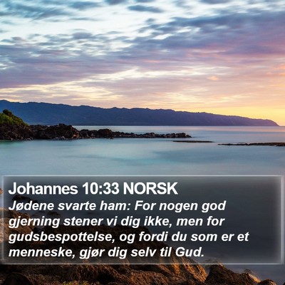 Johannes 10:33 NORSK Bible Verse Image