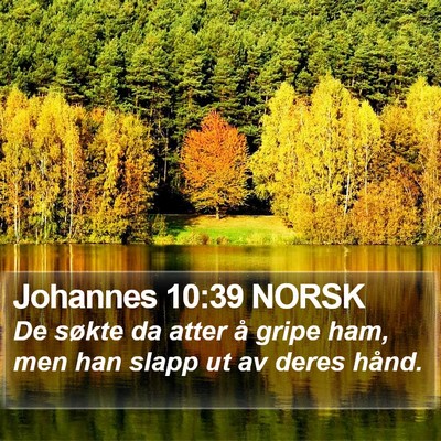 Johannes 10:39 NORSK Bible Verse Image
