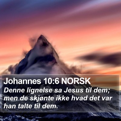 Johannes 10:6 NORSK Bible Verse Image