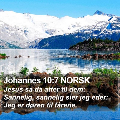 Johannes 10:7 NORSK Bible Verse Image