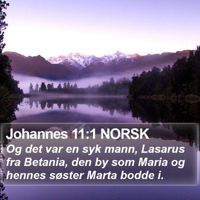 Johannes 11:1 NORSK Bible Verse Image