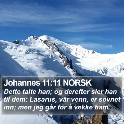Johannes 11:11 NORSK Bible Verse Image