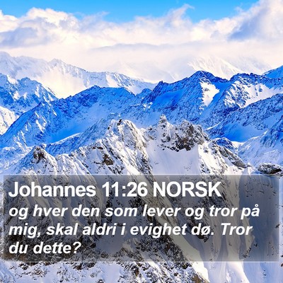 Johannes 11:26 NORSK Bible Verse Image