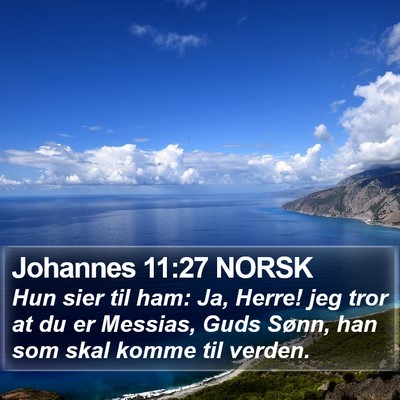 Johannes 11:27 NORSK Bible Verse Image