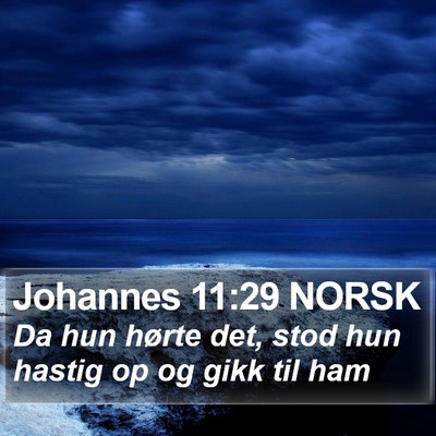 Johannes 11:29 NORSK Bible Verse Image