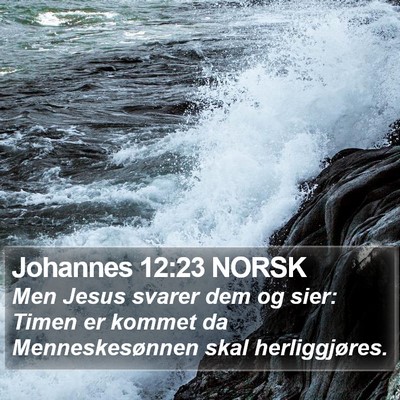 Johannes 12:23 NORSK Bible Verse Image