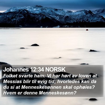Johannes 12:34 NORSK Bible Verse Image