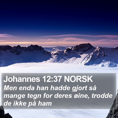 Johannes 12:37 NORSK Bible Verse Image