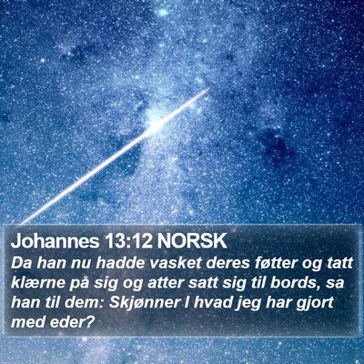 Johannes 13:12 NORSK Bible Verse Image
