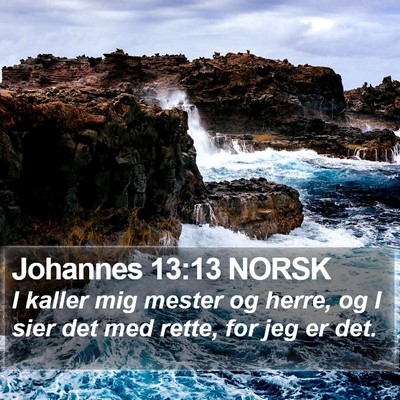 Johannes 13:13 NORSK Bible Verse Image