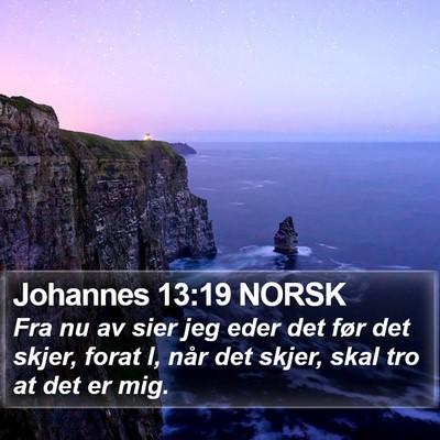 Johannes 13:19 NORSK Bible Verse Image