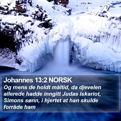 Johannes 13:2 NORSK Bible Verse Image