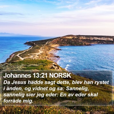 Johannes 13:21 NORSK Bible Verse Image