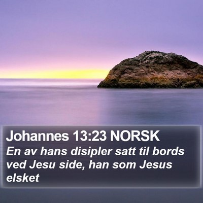 Johannes 13:23 NORSK Bible Verse Image