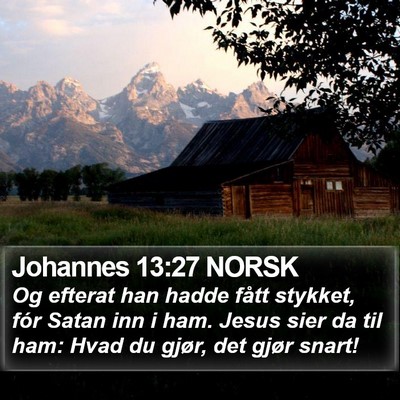 Johannes 13:27 NORSK Bible Verse Image