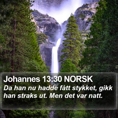 Johannes 13:30 NORSK Bible Verse Image